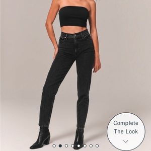 Abercrombie & Fitch - 80s High Rise Mom Jeans - Black - size 33 / size 16s